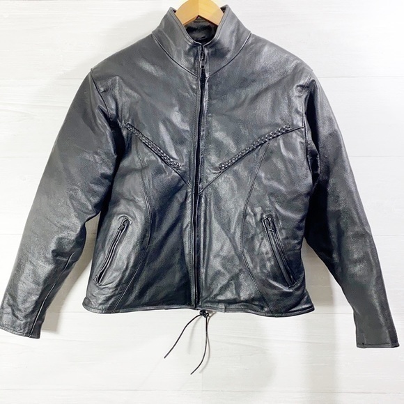 Xelement Advanced Motorcycle Gear leather Black jacket Size M